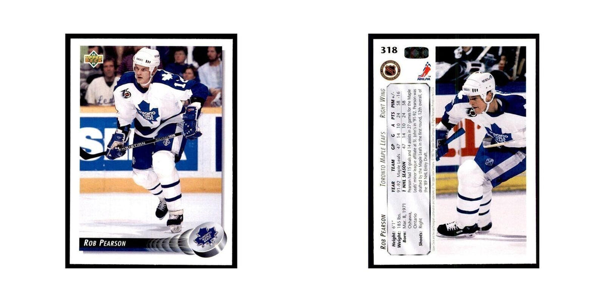 1992 Upper Deck Rob Pearson Hockey Cards #318