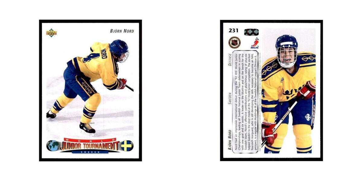 1992 Upper Deck Bjorn Nord Hockey Cards #231