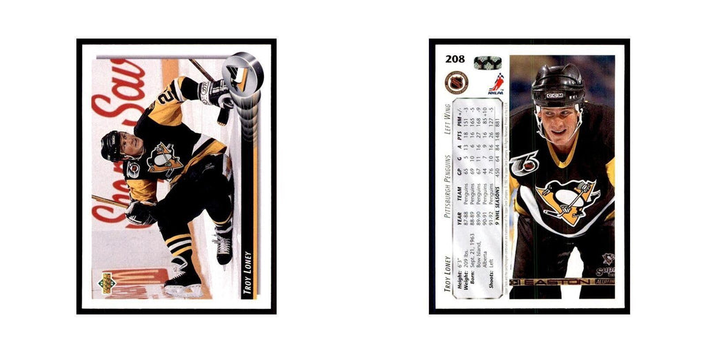 1992 Upper Deck Troy Loney Hockey Cards #208