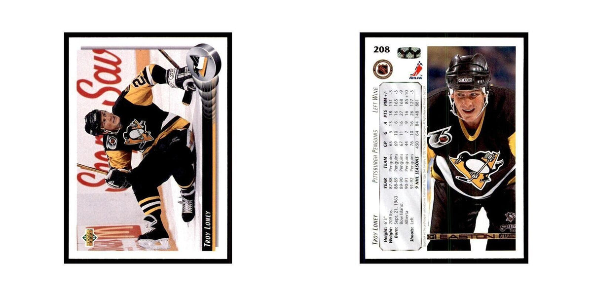 1992 Upper Deck Troy Loney Hockey Cards #208