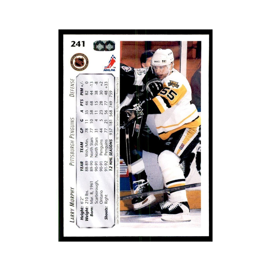 1992 Upper Deck Larry Murphy Hockey Cards #241