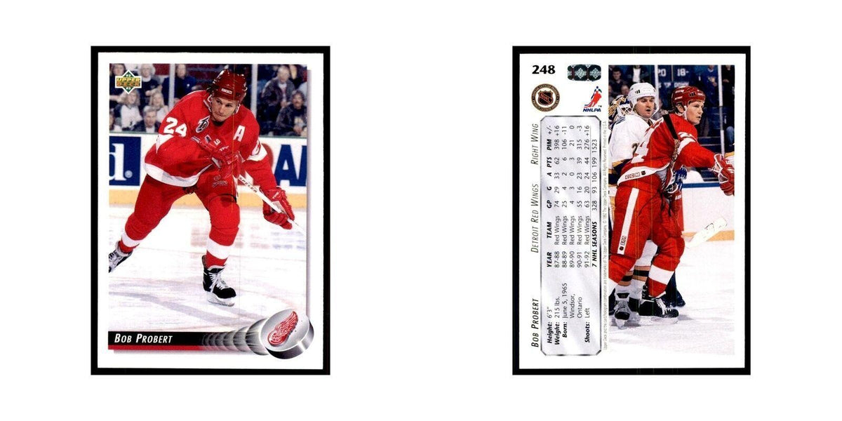 1992 Upper Deck Bob Probert Hockey Cards #248