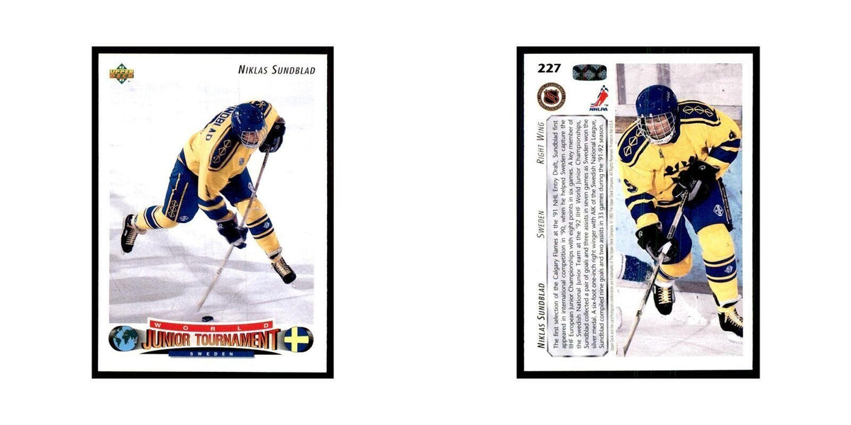 1992 Upper Deck Niklas Sundblad Hockey Cards #227