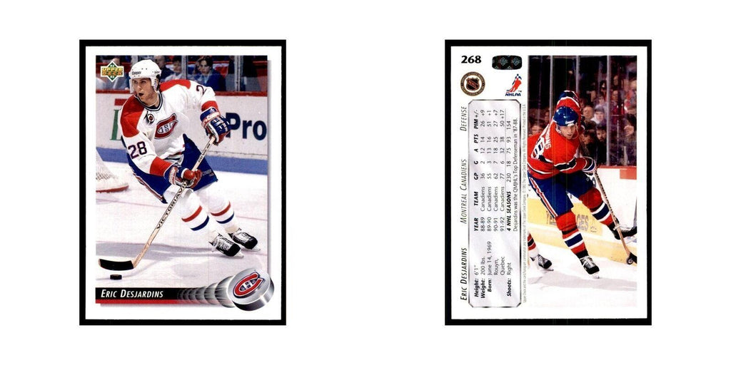 1992 Upper Deck Eric Desjardins Hockey Cards #268