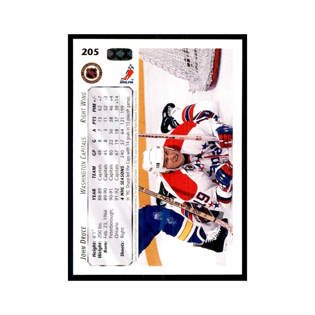 1992 Upper Deck John Druce Hockey Cards #205