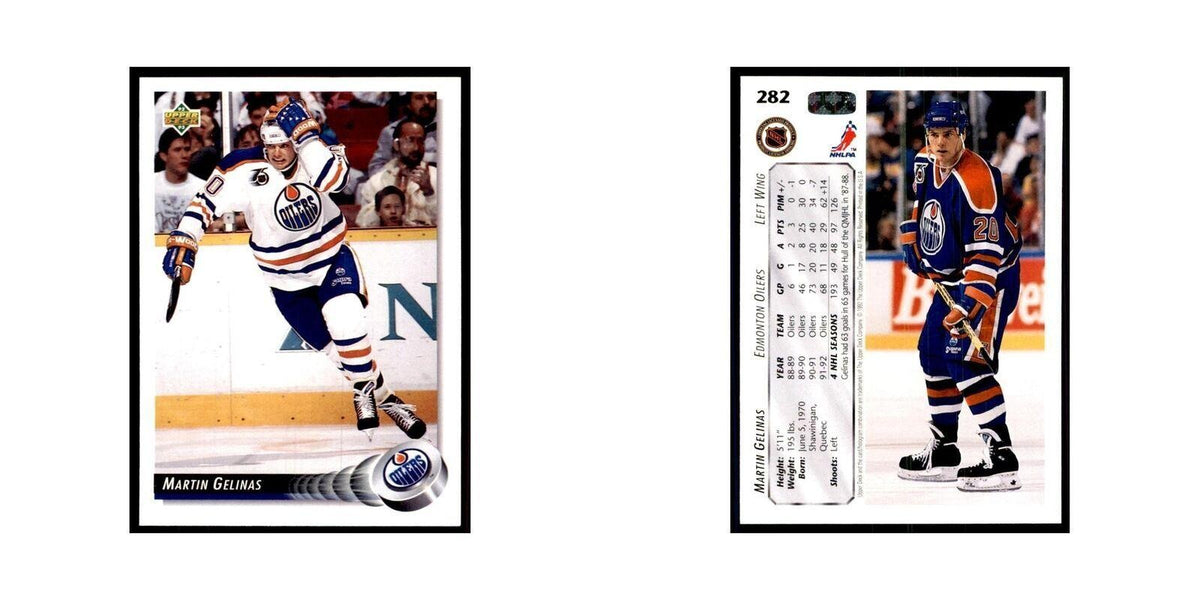 1992 Upper Deck Martin Gelinas Hockey Cards #282