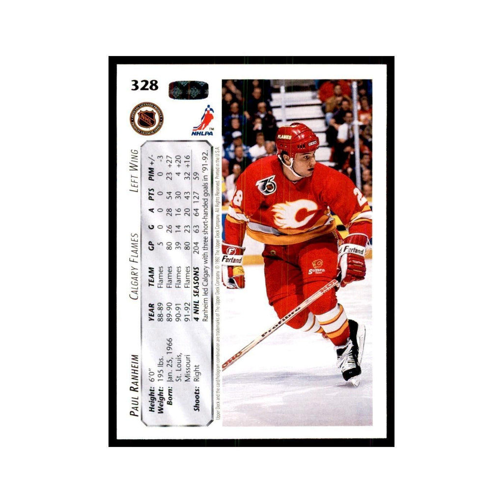 1992 Upper Deck Paul Ranheim Hockey Cards #328
