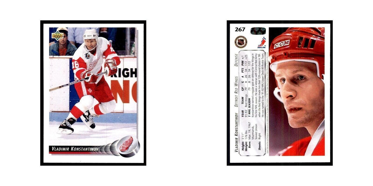 1992 Upper Deck Vladimir Konstantinov Hockey Cards #267