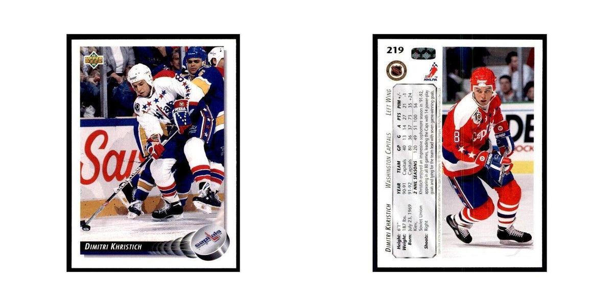 1992 Upper Deck Dmitri Khristich Hockey Cards #219