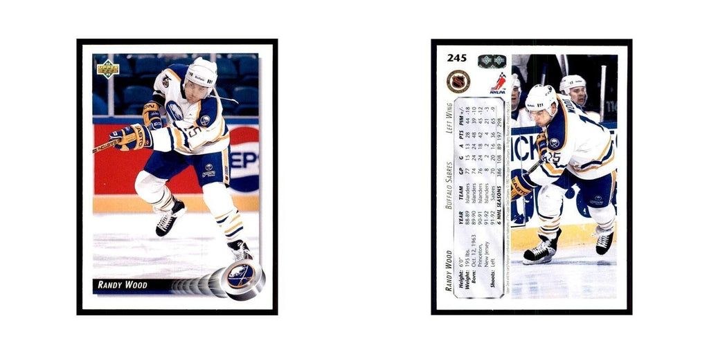 1992 Upper Deck Randy Wood Hockey Cards #245