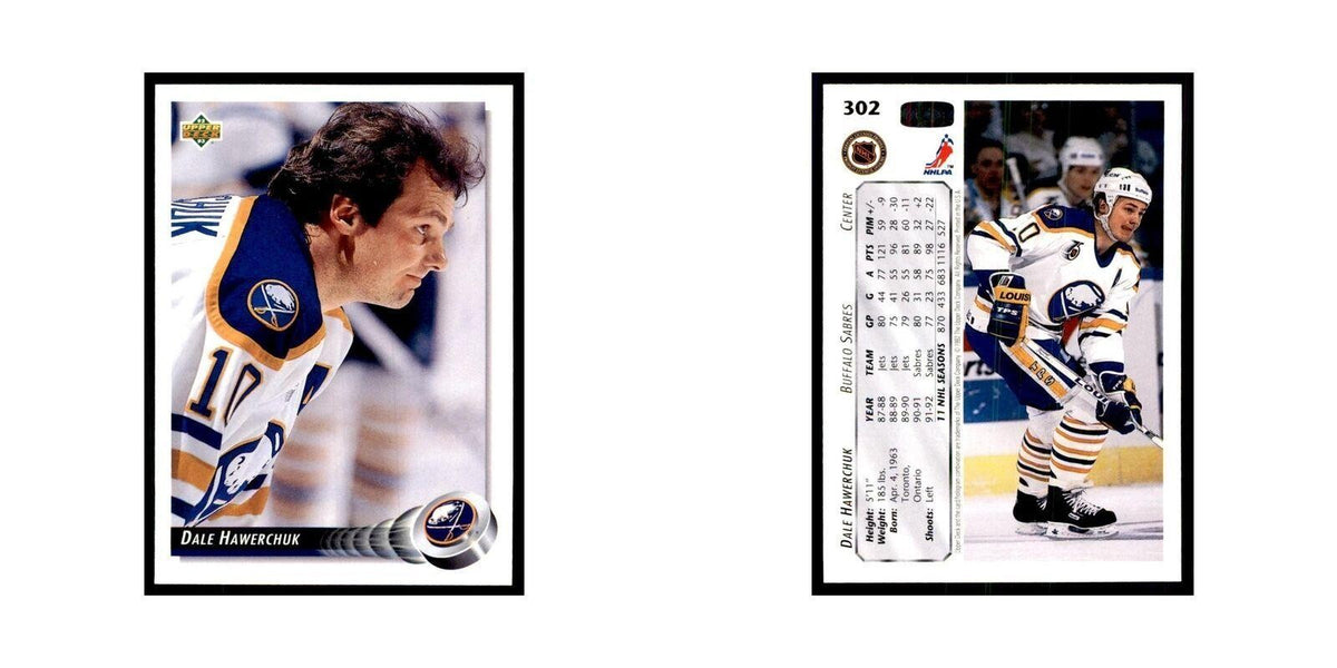 1992 Upper Deck Dale Hawerchuk Hockey Cards #302