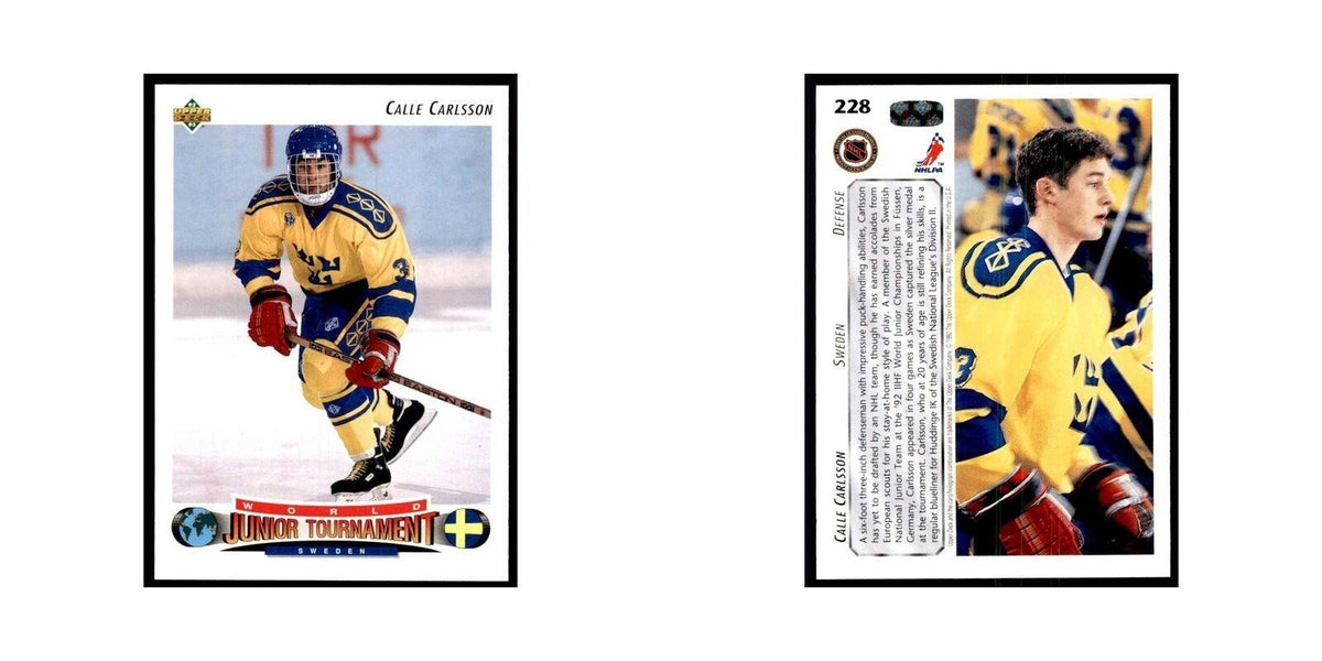1992 Upper Deck Calle Carlsson Hockey Cards #228