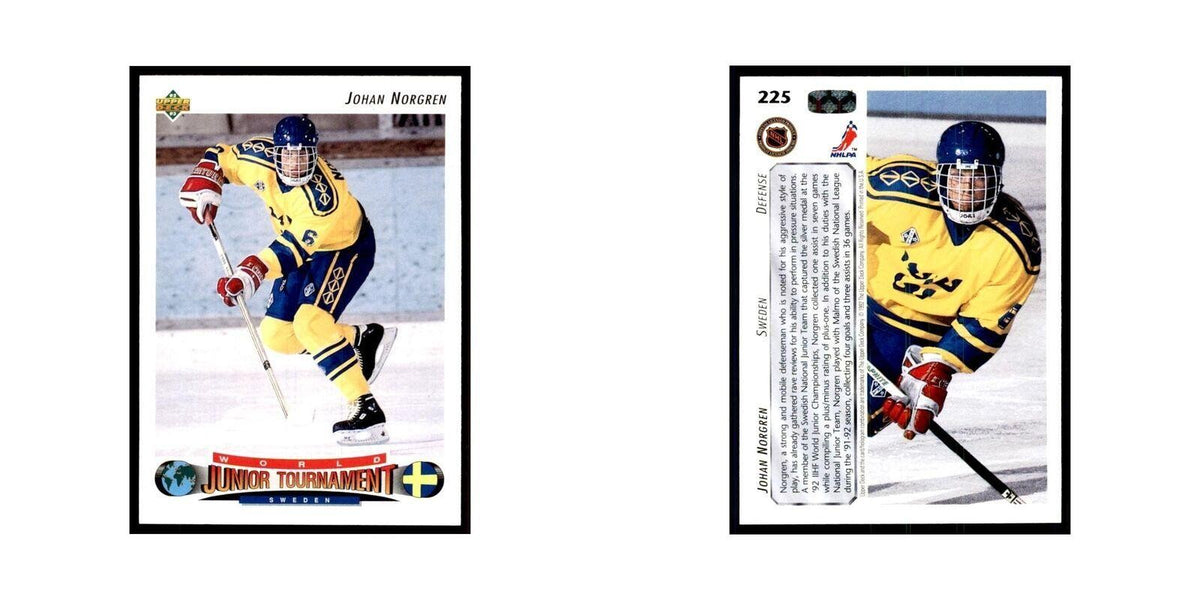 1992 Upper Deck Johan Norgren Hockey Cards #225