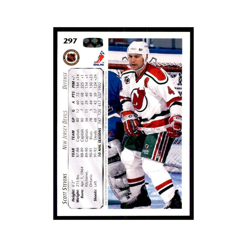 1992 Upper Deck Scott Stevens Hockey Cards #297
