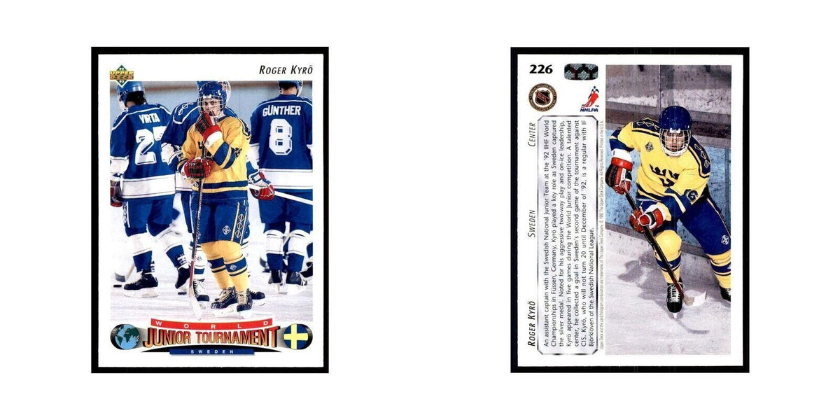 1992 Upper Deck Roger Kyro Hockey Cards #226