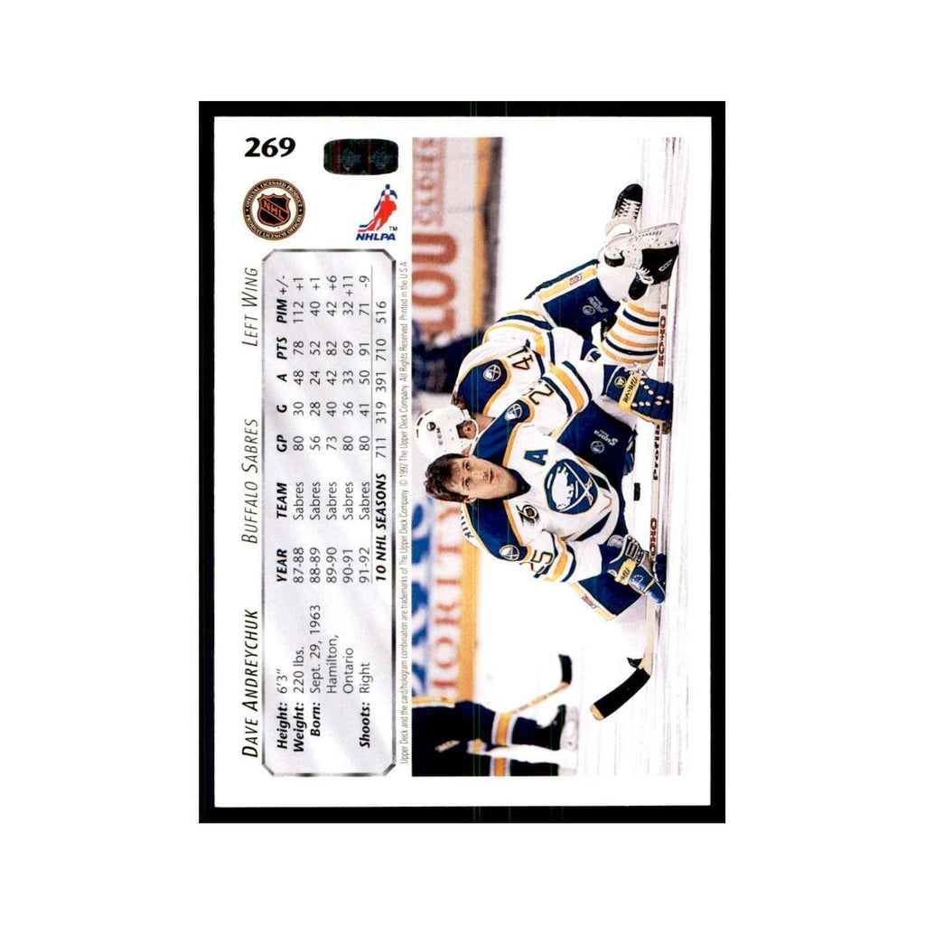 1992 Upper Deck Dave Andreychuk Hockey Cards #269