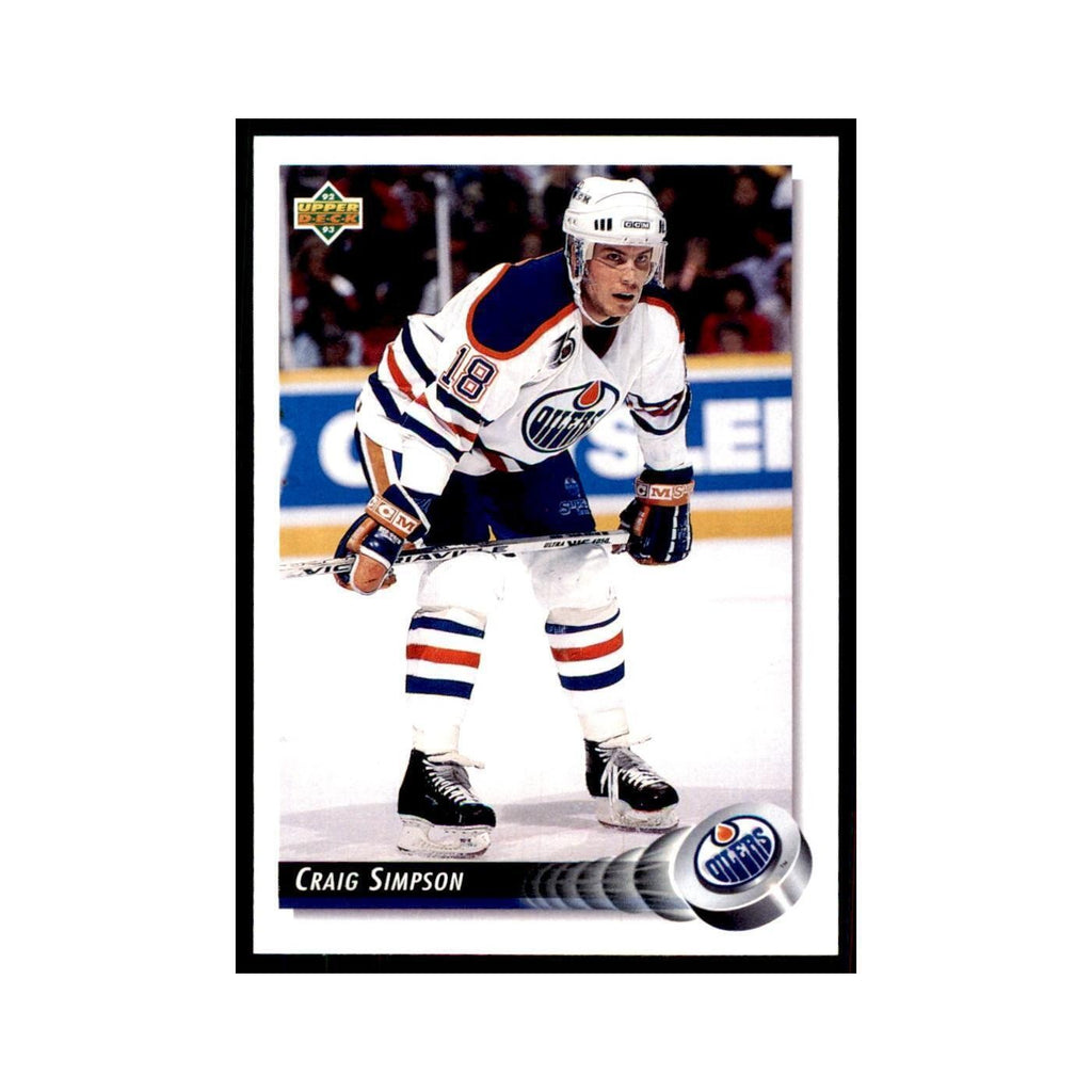 1992 Upper Deck Craig Simpson Hockey Cards #309