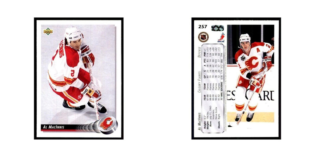 1992 Upper Deck Al MacInnis Hockey Cards #257