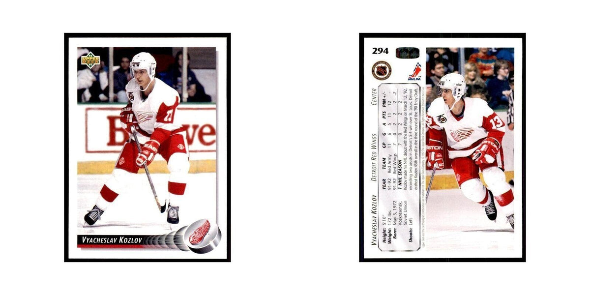 1992 Upper Deck Vyacheslav Kozlov Hockey Cards #294
