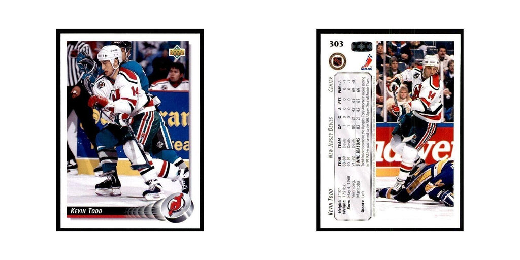 1992 Upper Deck Kevin Todd Hockey Cards #303