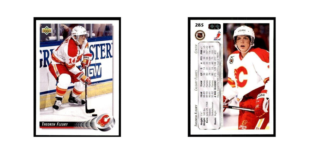 1992 Upper Deck Theo Fleury Hockey Cards #285