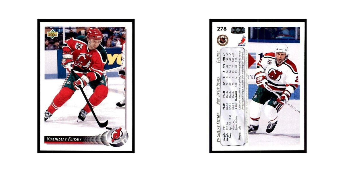 1992 Upper Deck Viacheslav Fetisov Hockey Cards #278