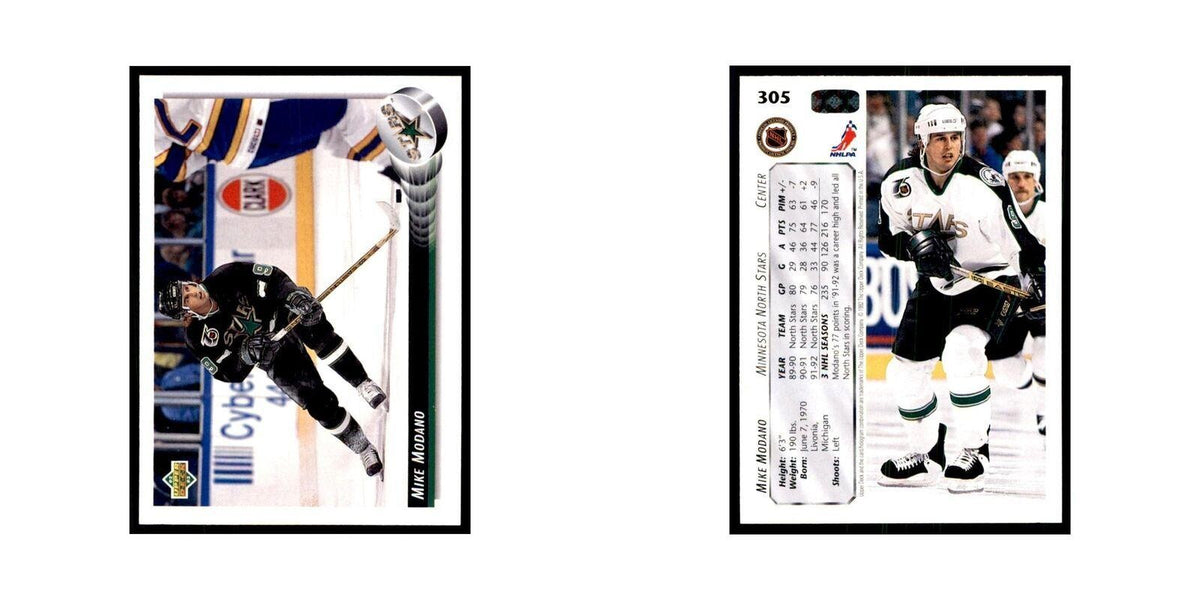 1992 Upper Deck Mike Modano Hockey Cards #305