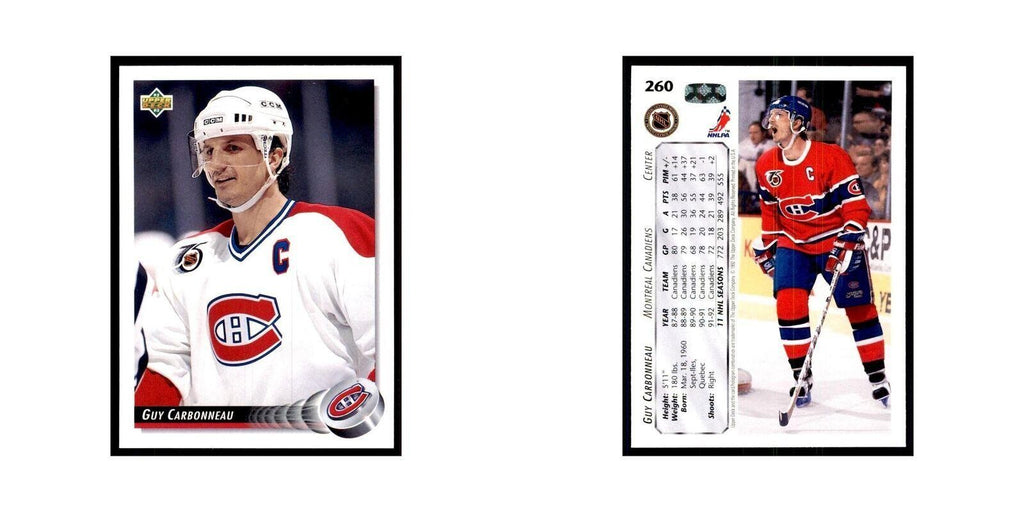 1992 Upper Deck Guy Carbonneau Hockey Cards #260