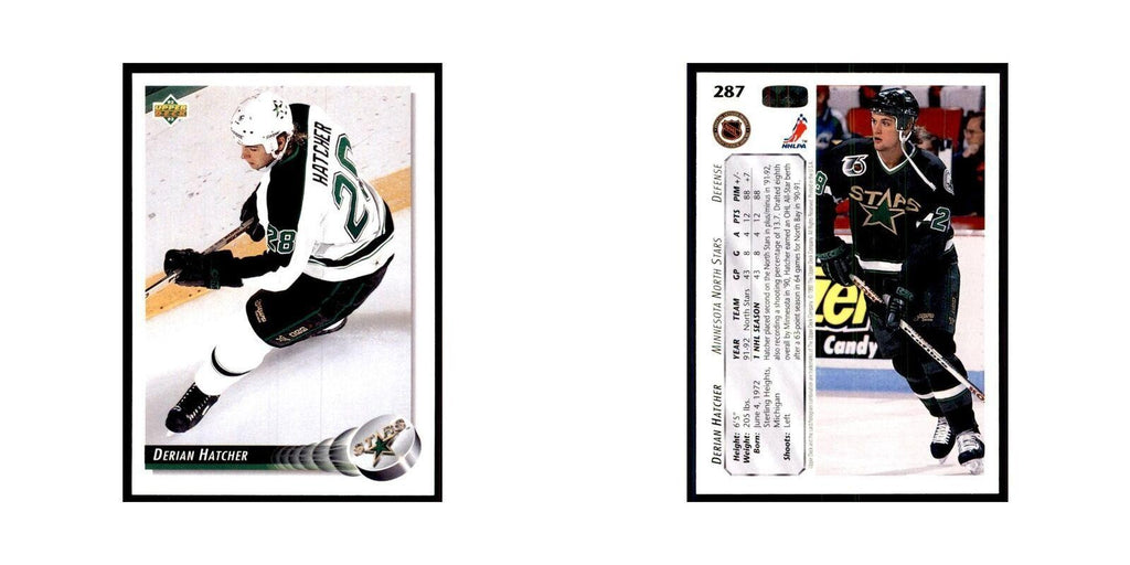 1992 Upper Deck Derian Hatcher Hockey Cards #287