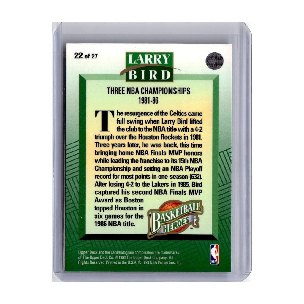 1992 Upper Deck Larry Bird Celtics #22