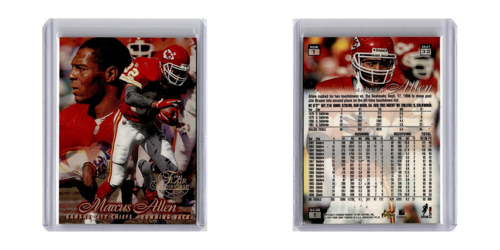 1997 Flair Showcase Marcus Allen Chiefs #32