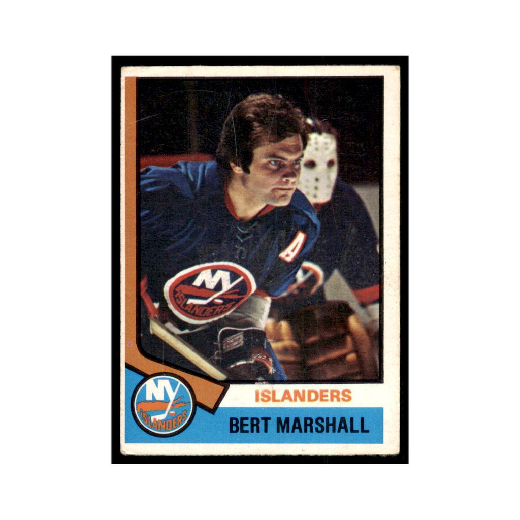 1974 O-Pee-Chee Bert Marshall (Damaged) New York Islanders #177