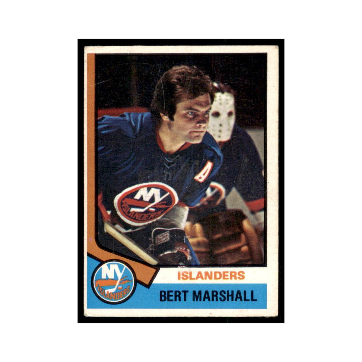 1974 O-Pee-Chee Bert Marshall (Damaged) New York Islanders #177