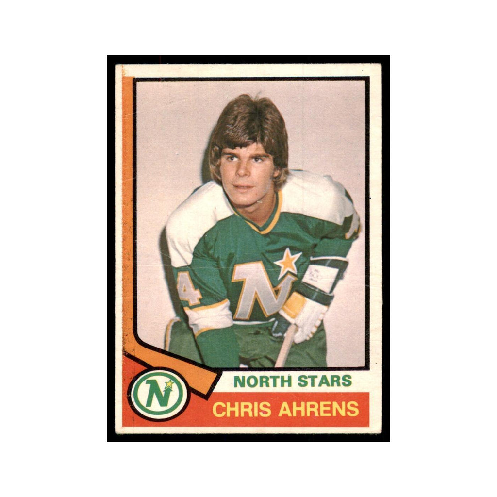 1974 O-Pee-Chee Chris Ahrens RC (Damaged) Minnesota North Stars #346