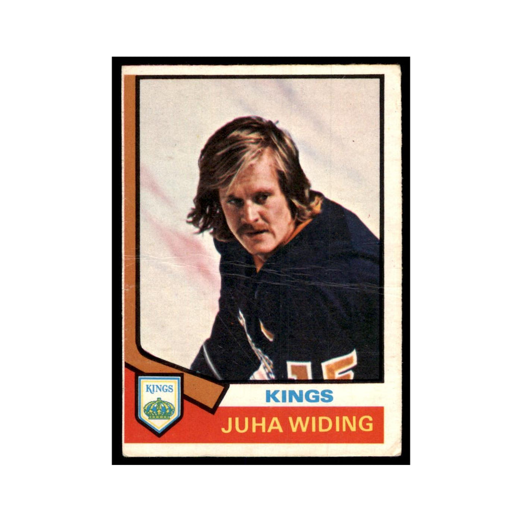 1974 O-Pee-Chee Juha Widing (Damaged) Los Angeles Kings #258