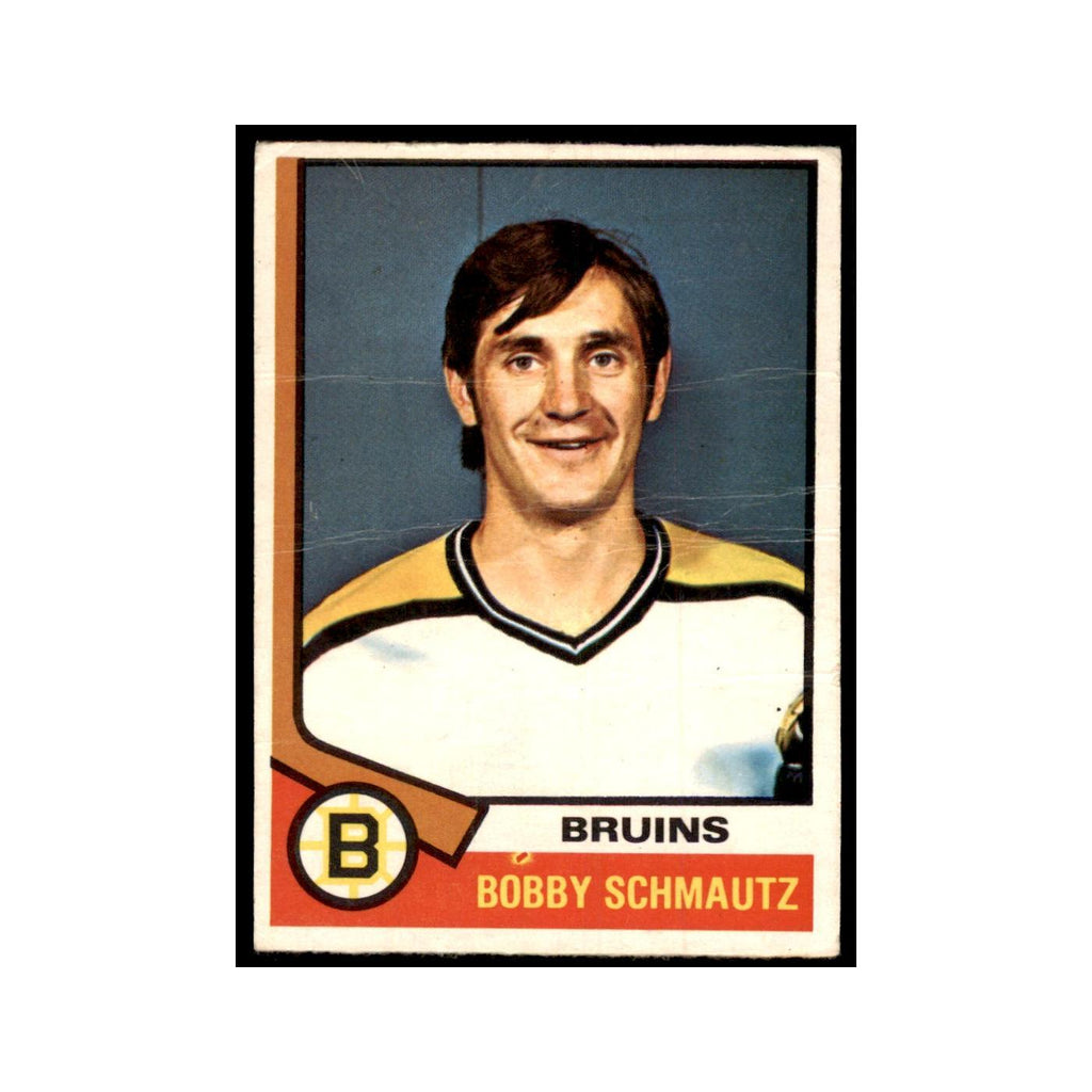 1974 O-Pee-Chee Bobby Schmautz (Damaged) Boston Bruins #27