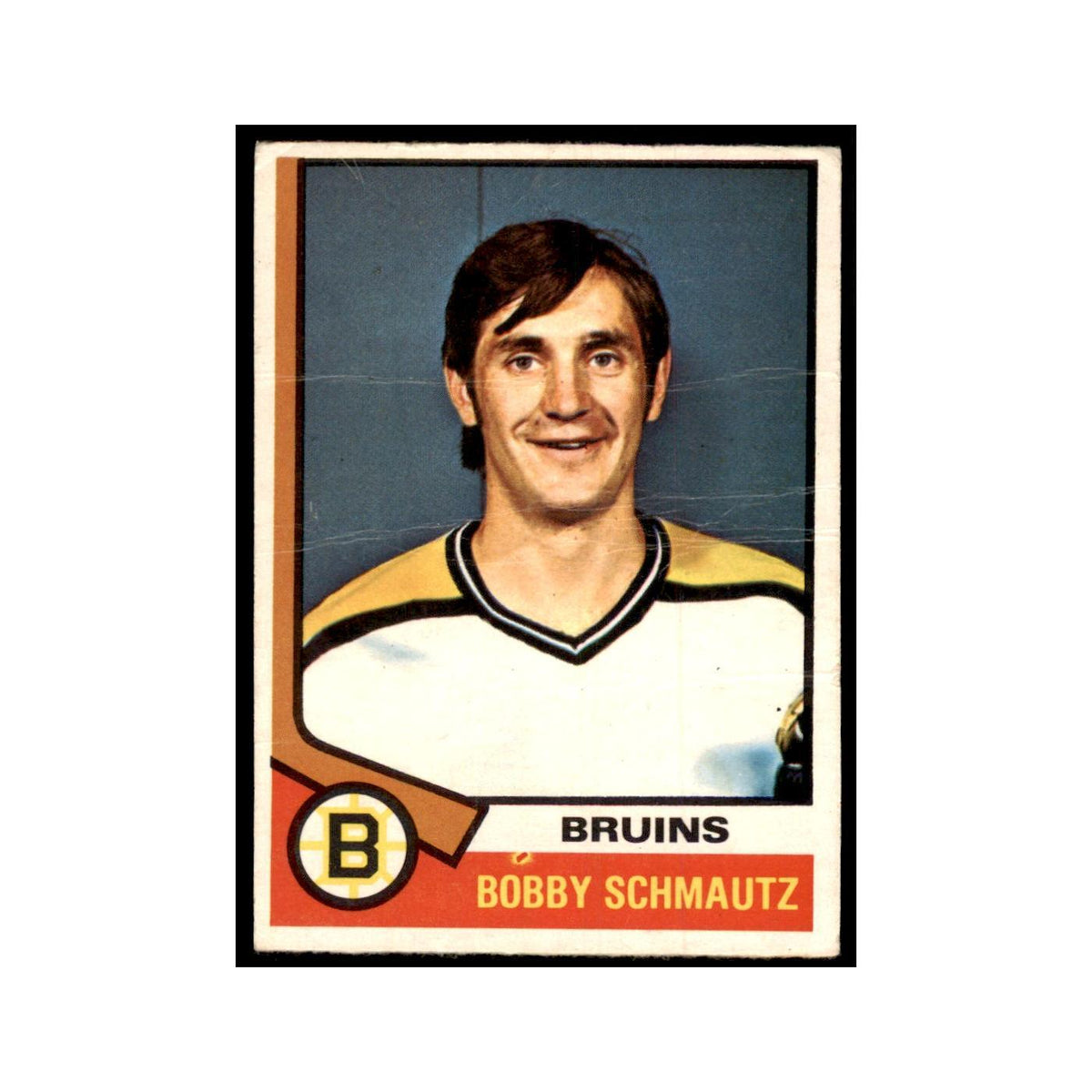 1974 O-Pee-Chee Bobby Schmautz (Damaged) Boston Bruins #27