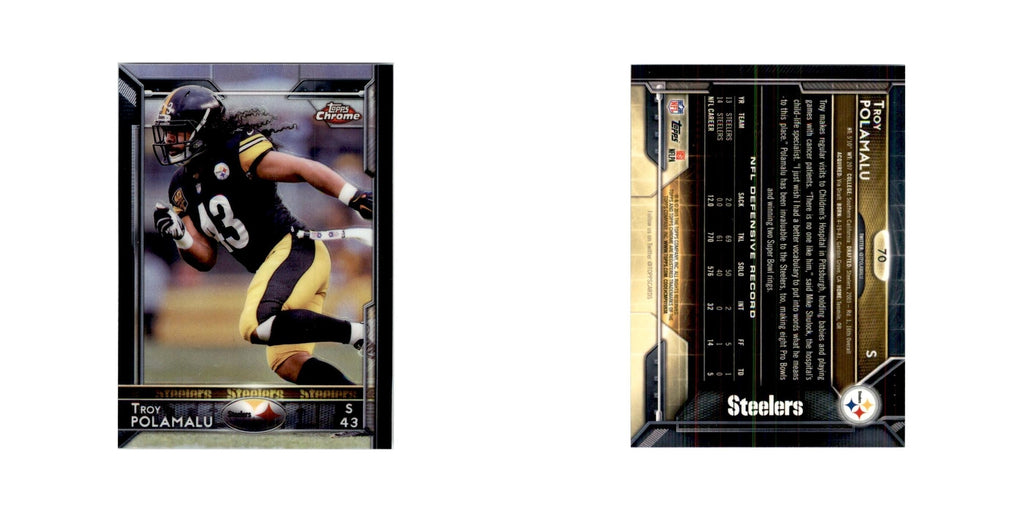 2015 Topps Chrome Troy Polamalu Steelers #70