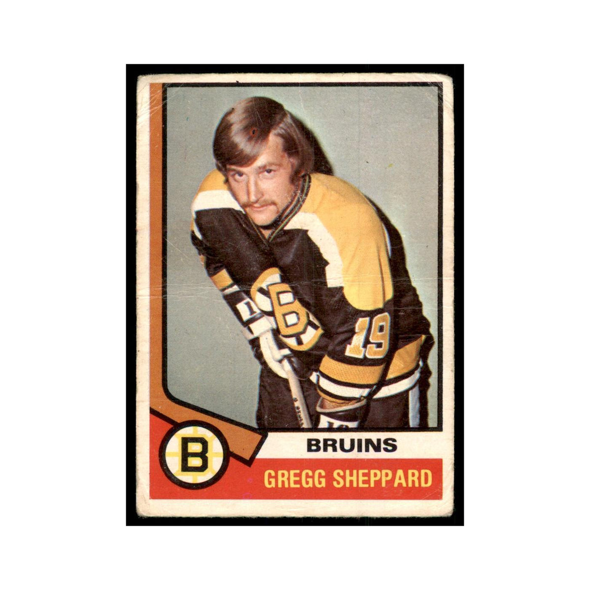 1974 O-Pee-Chee (damaged) Gregg Sheppard Boston Bruins #184