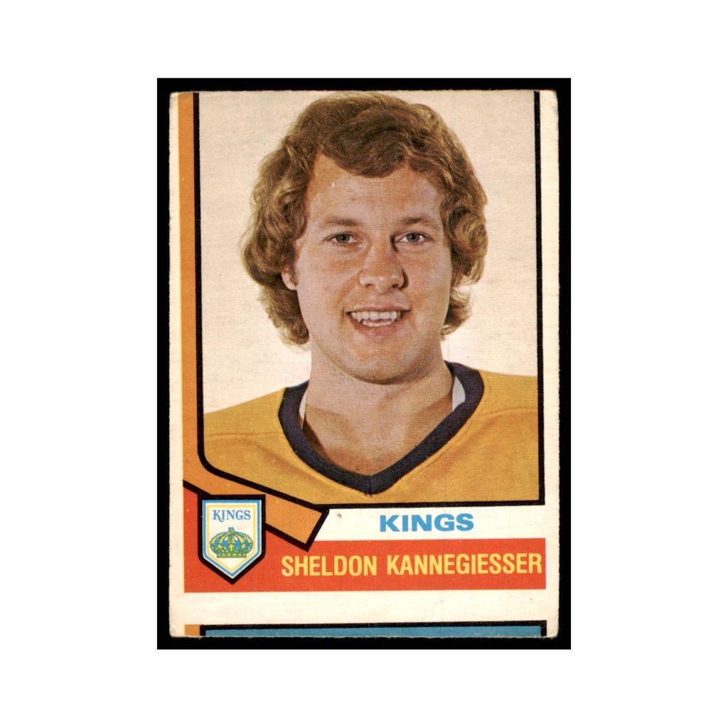 1974 O-Pee-Chee (damaged) Sheldon Kannegiesser Los Angeles Kings #338