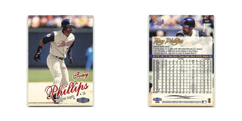 Tony Phillips 1998 Fleer Ultra #107 Detroit Tigers Baseball Card NM
