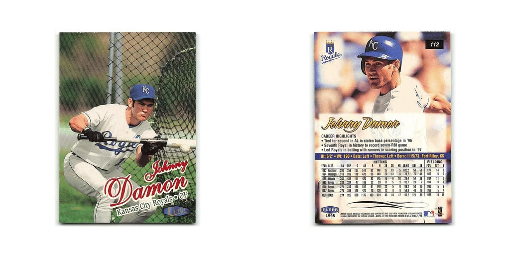 Johnny Damon 1998 Fleer Ultra #112 Kansas City Royals Baseball Card NM