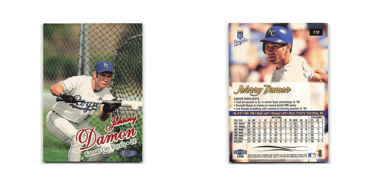Johnny Damon 1998 Fleer Ultra #112 Kansas City Royals Baseball Card NM