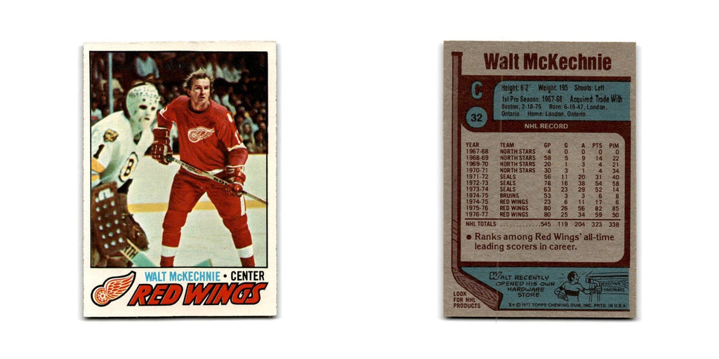 1977 Topps Walt McKechnie Detroit Red Wings #32