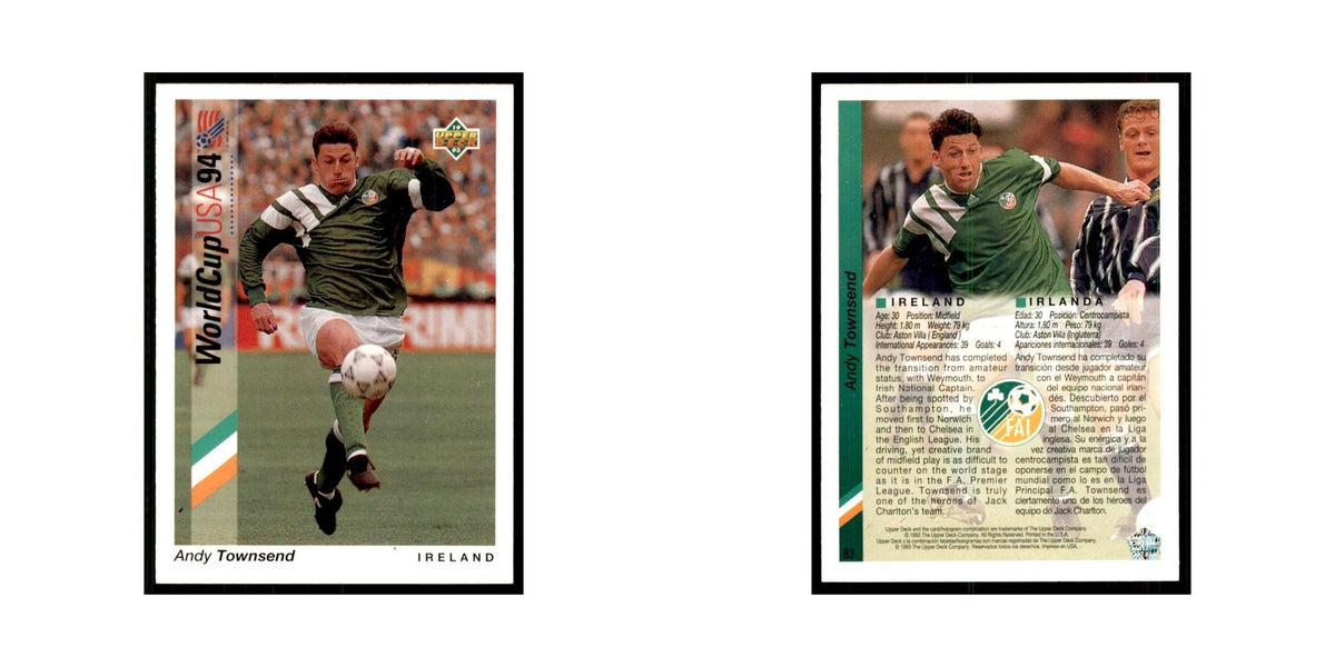 1993 Upper Deck Andy Townsend Soccer Cards #83