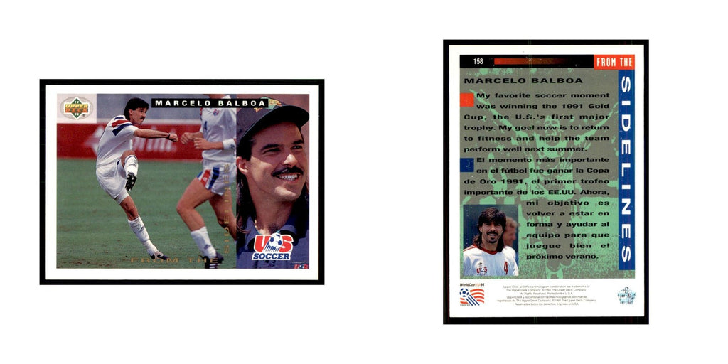 1993 Upper Deck Marcelo Balboa Soccer Cards #158