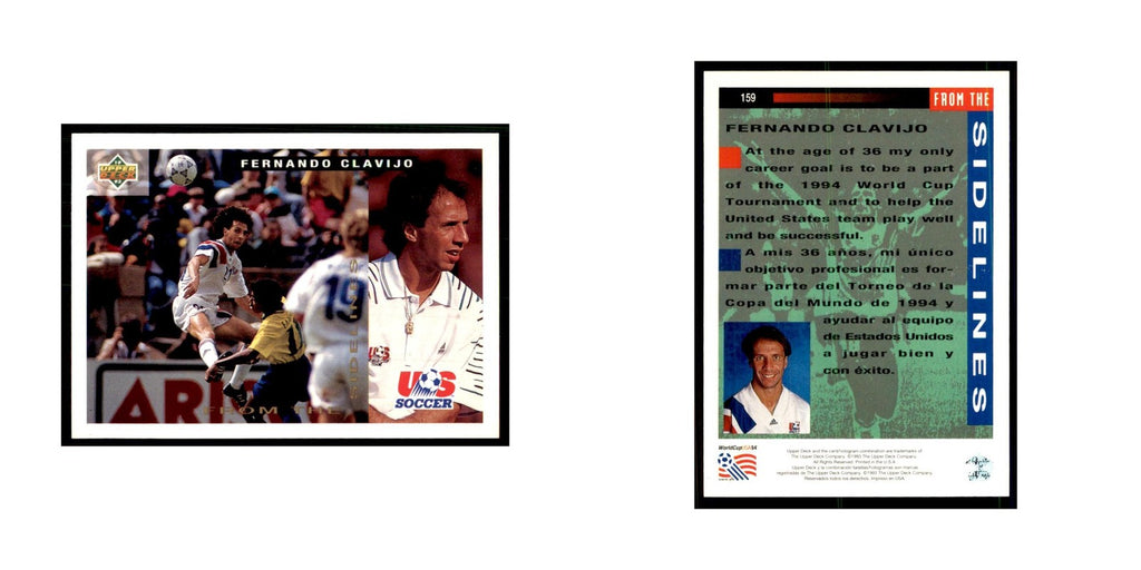 1993 Upper Deck Fernando Clavijo Soccer Cards #159
