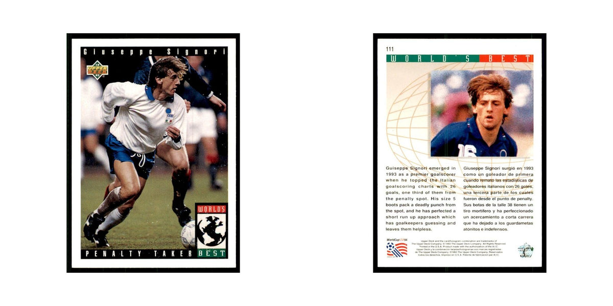 1993 Upper Deck Giuseppe Signori Soccer Cards #111