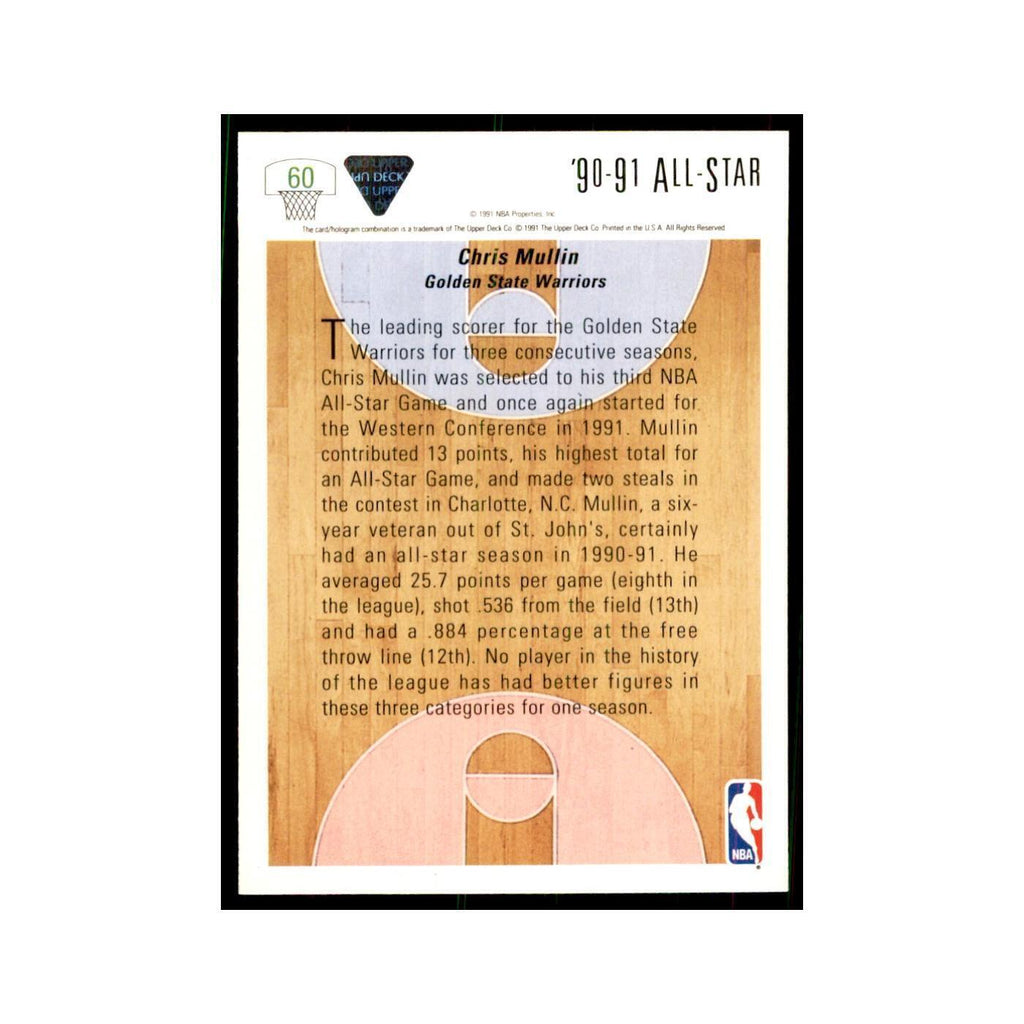 1991 Upper Deck Chris Mullin Basketball Cards #60