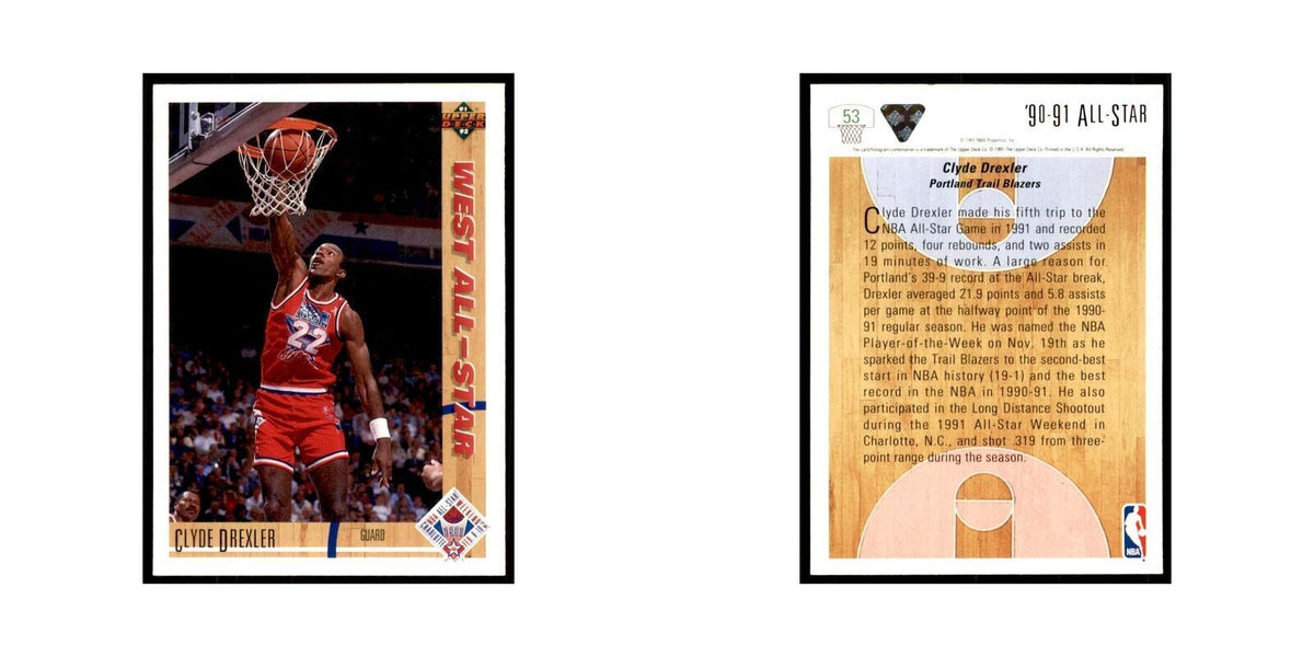1991 Upper Deck Clyde Drexler Basketball Cards #53